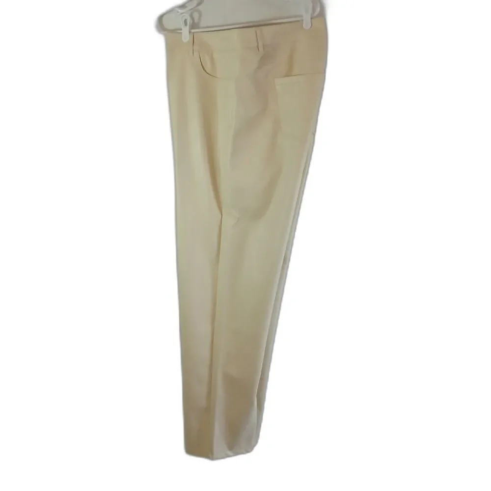 Eloquii Pants Cream Boot Cut Slits On Hem NWT ‎ Sz 26 Quiet Luxury Weddings Work